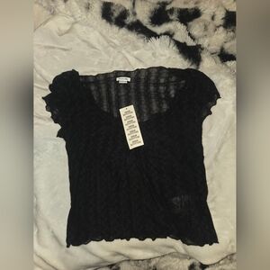 Black Lace Women Top
